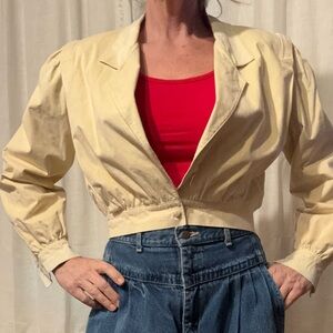 Vintage 80’s Women's Cream Jacket
